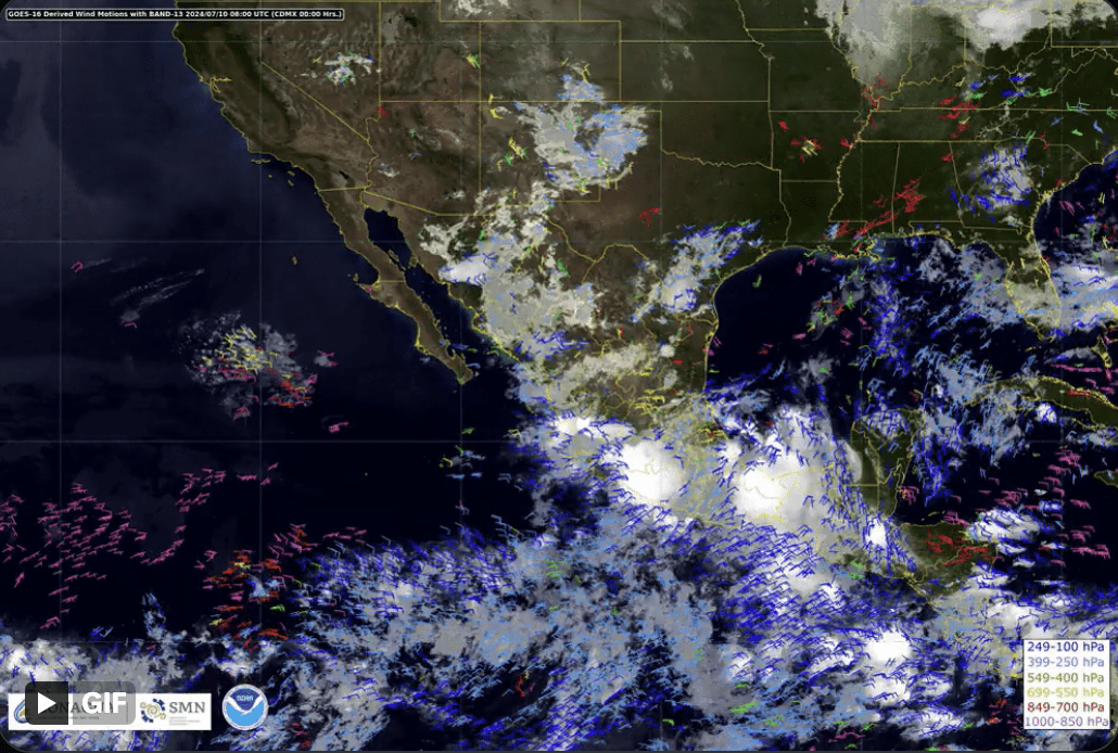 Pronostican Lluvias Intensas y Vientos Fuertes en Diversas Regiones de México